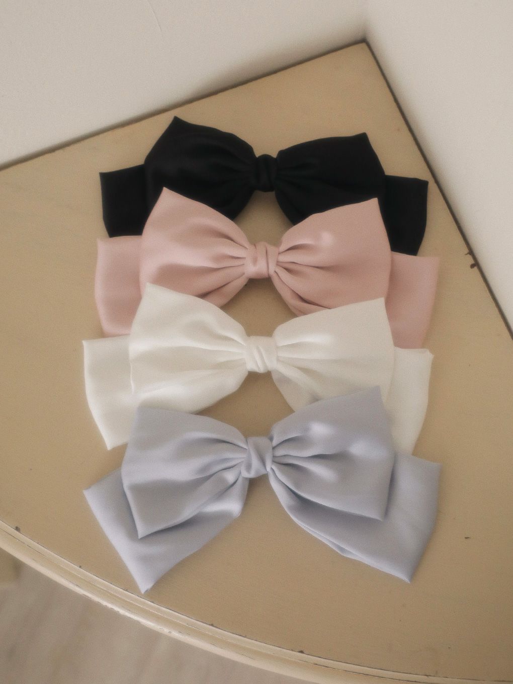 【BUBBLES】サテンリボンバレッタ