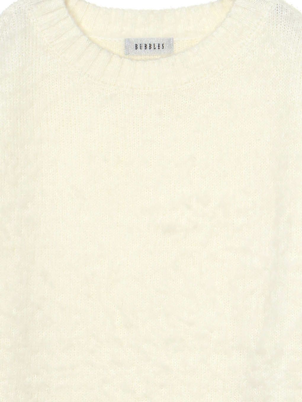 【BUBBLES】リボンマフラーニットワンピース