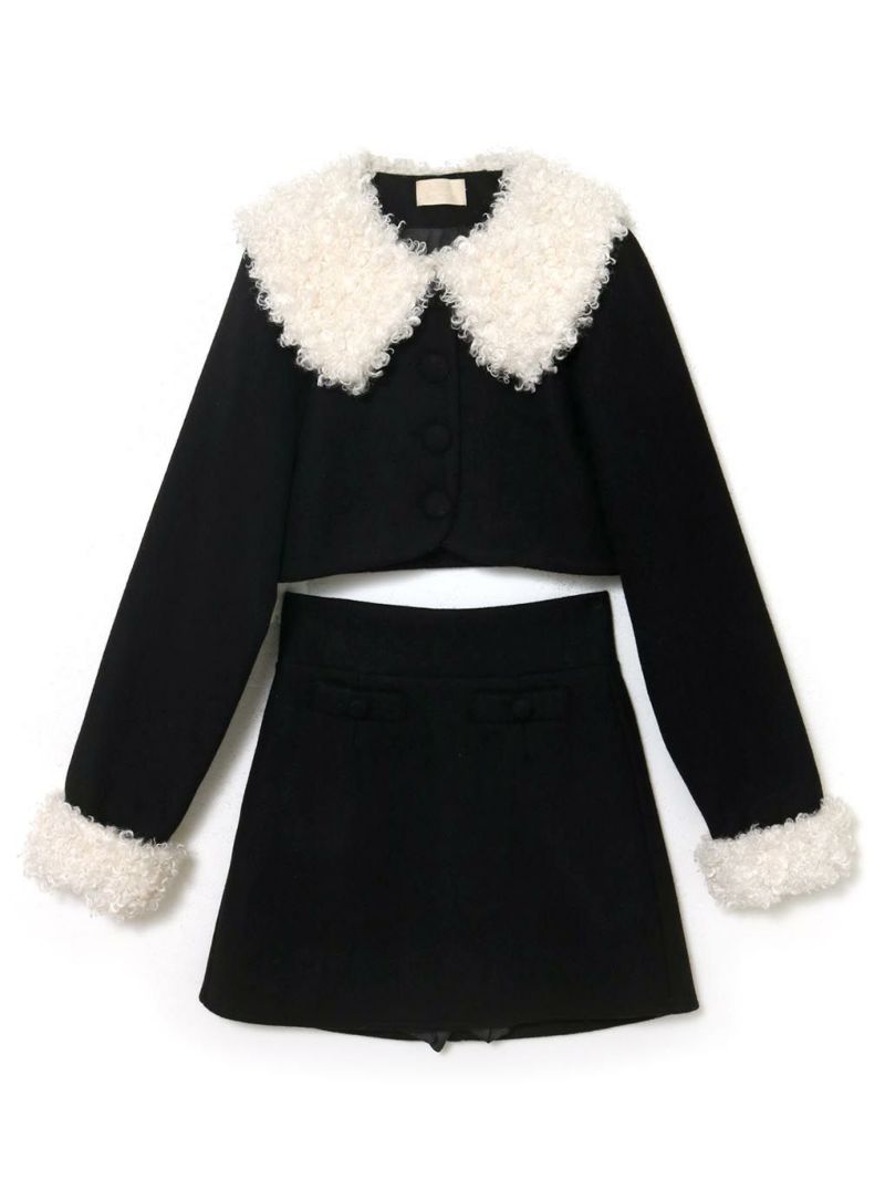 BUBBLES BOUTIQUE】fur collar setup | sparkling mall online store