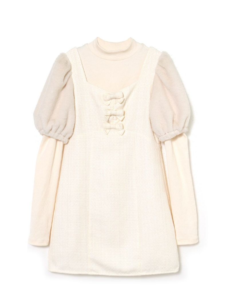 BUBBLES BOUTIQUE】point fur onepiece | sparkling mall online store