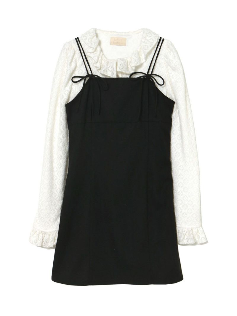 【BUBBLES BOUTIQUE】lace layered onepiece | sparkling mall online store