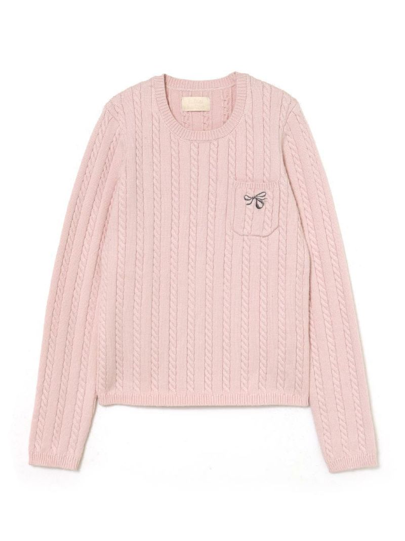 BUBBLES BOUTIQUE】B logo cable knit | sparkling mall online store