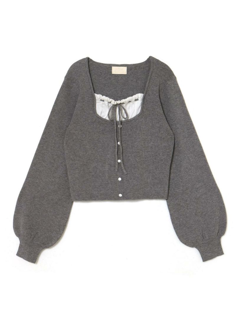BUBBLES BOUTIQUE】layered ribbon tops | sparkling mall online store