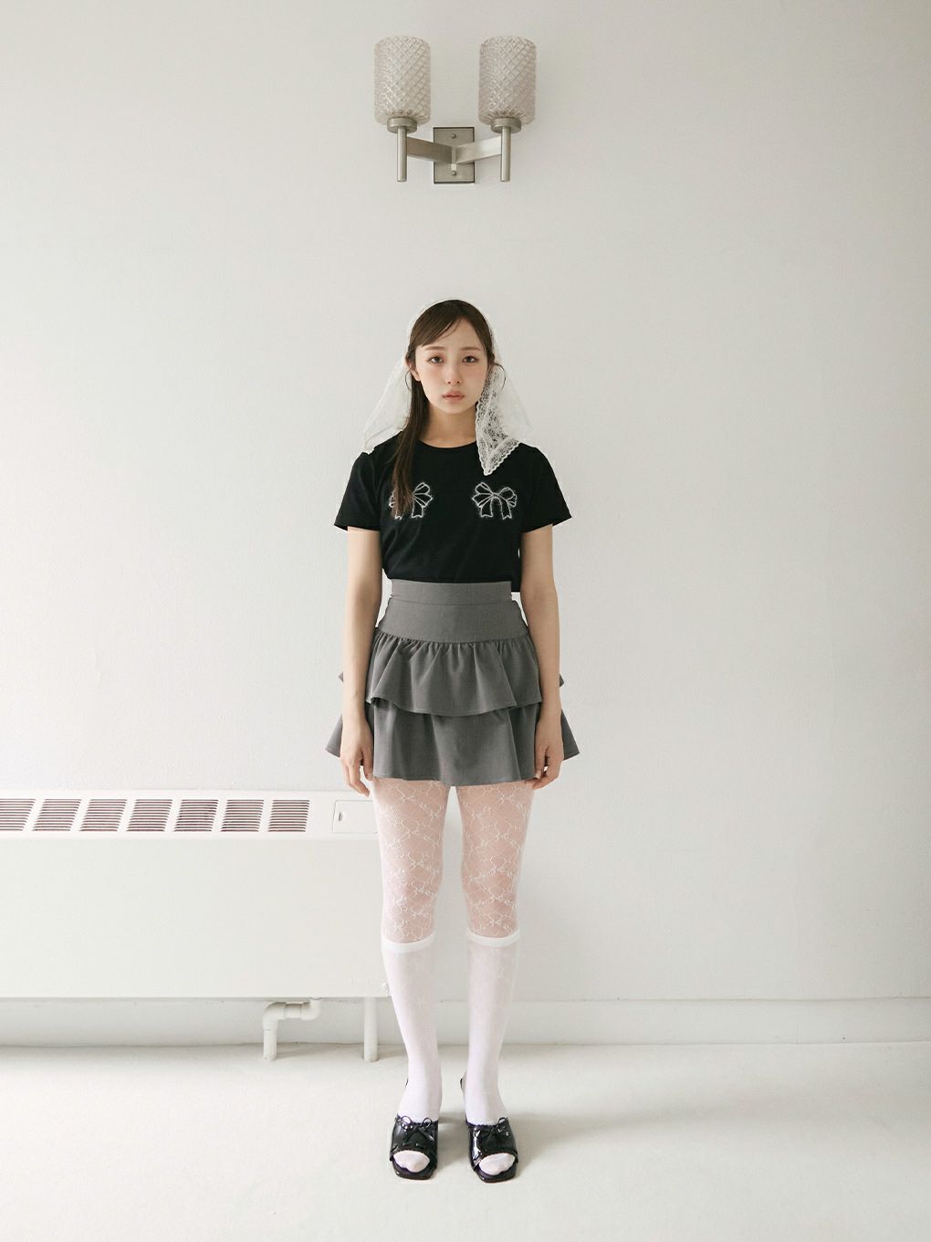 【BUBBLES】パウダーリボンTEEワンピース