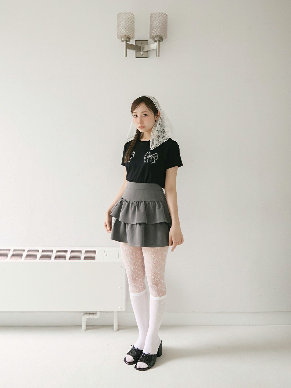 【BUBBLES】パウダーリボンTEEワンピース