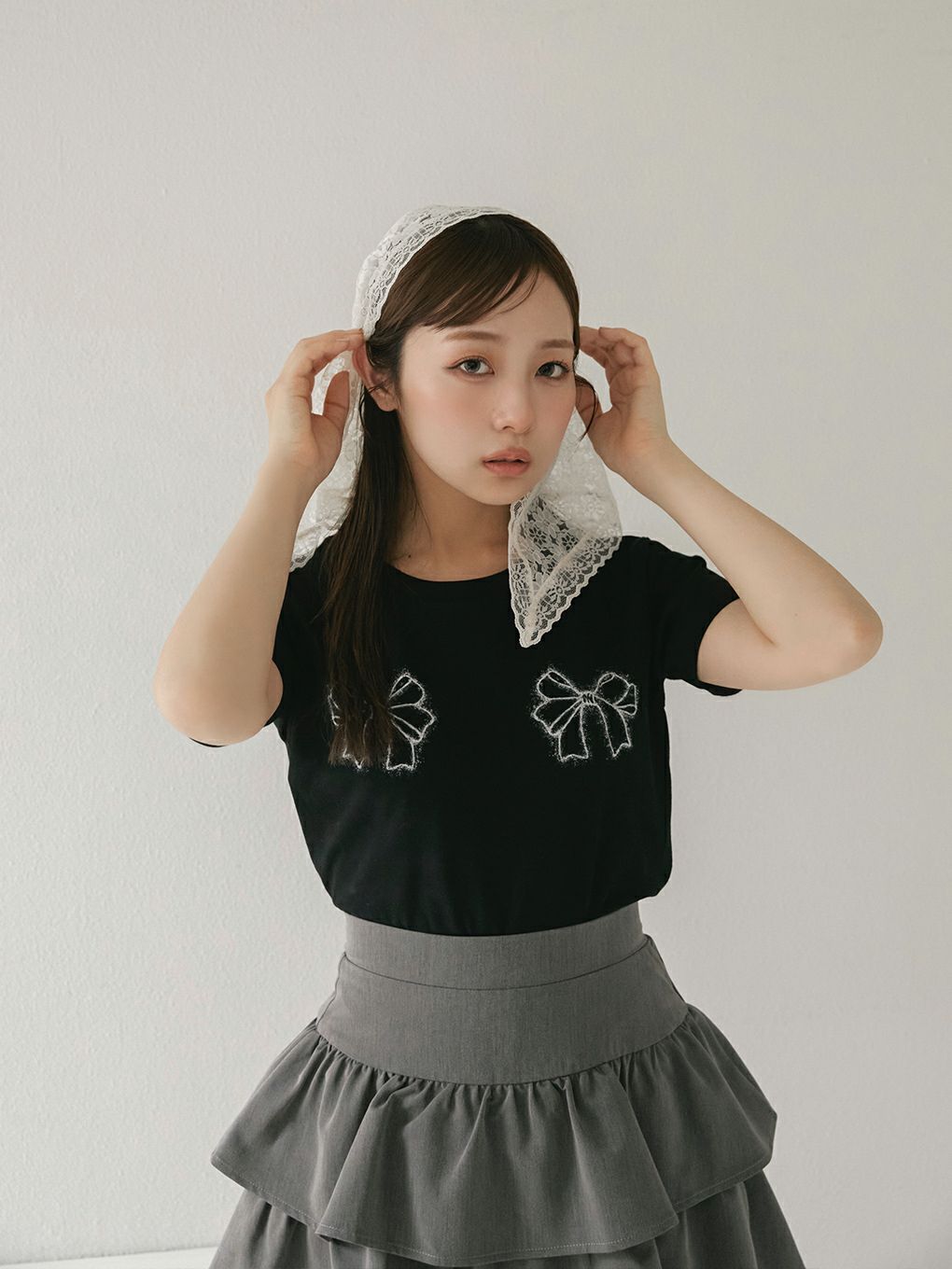 【BUBBLES】パウダーリボンTEEワンピース