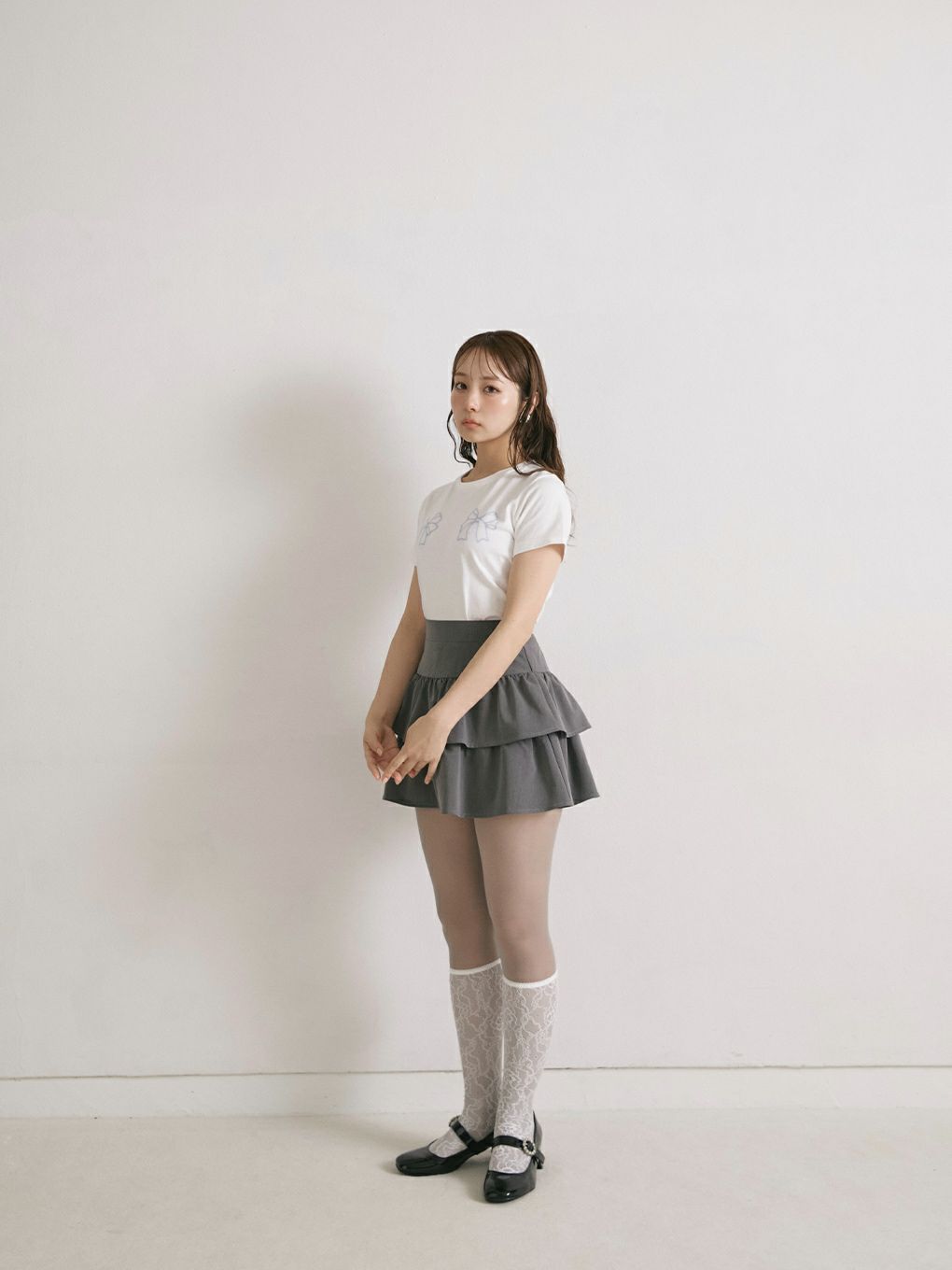 【BUBBLES】パウダーリボンTEEワンピース