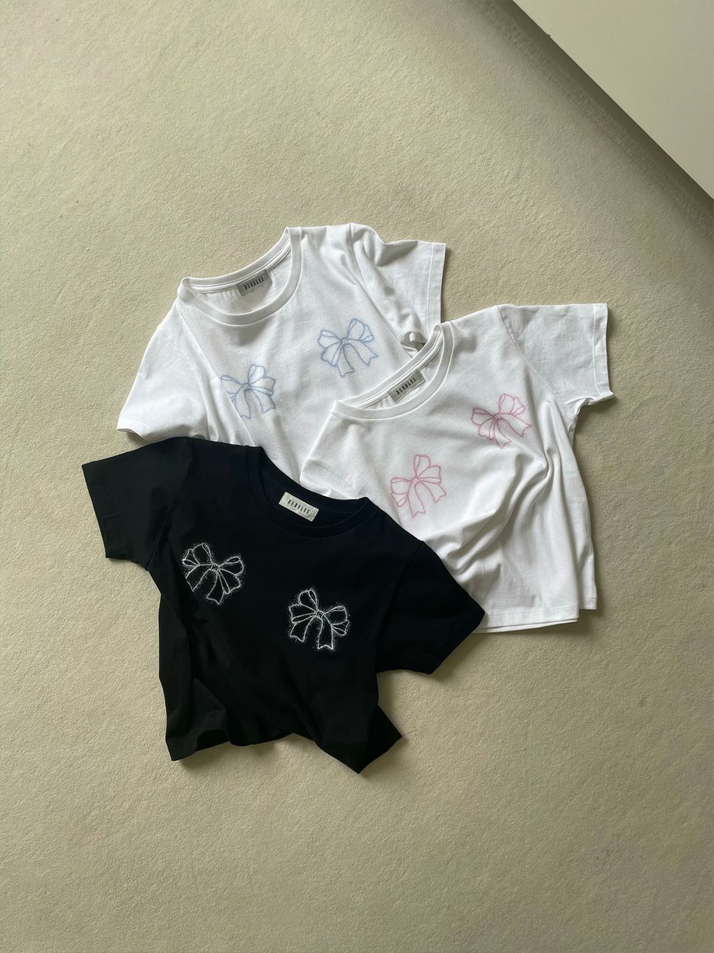 【BUBBLES】パウダーリボンTEEシャツ