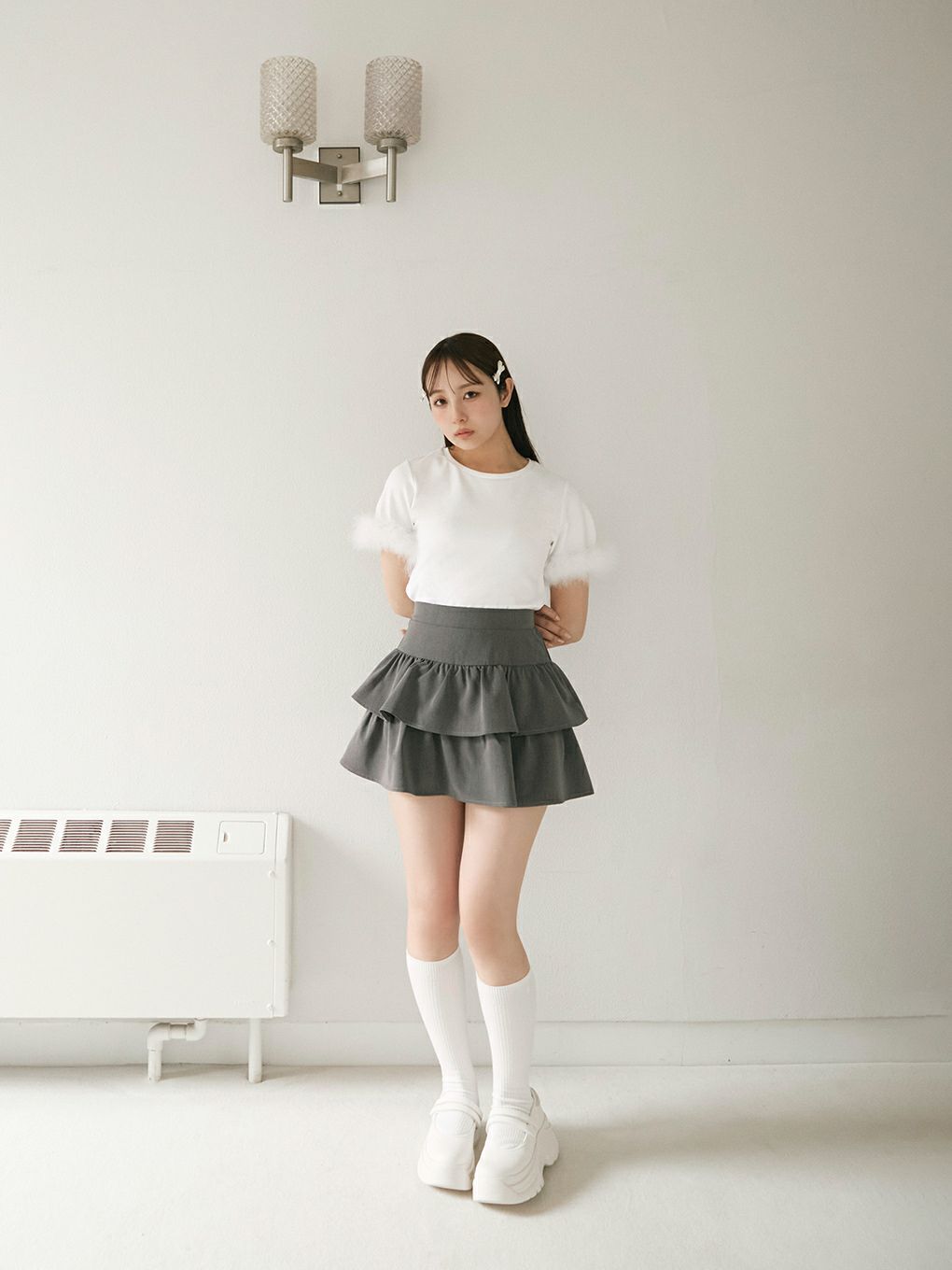 【BUBBLES】ファーカフスミニTEE