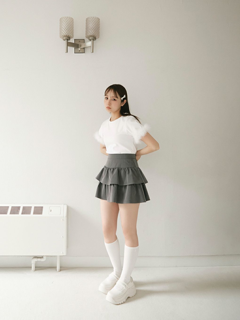 【BUBBLES】ファーカフスミニTEE