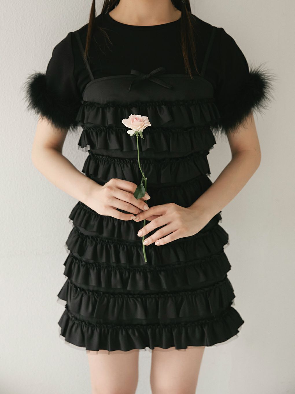 【BUBBLES】ファーカフスミニTEE