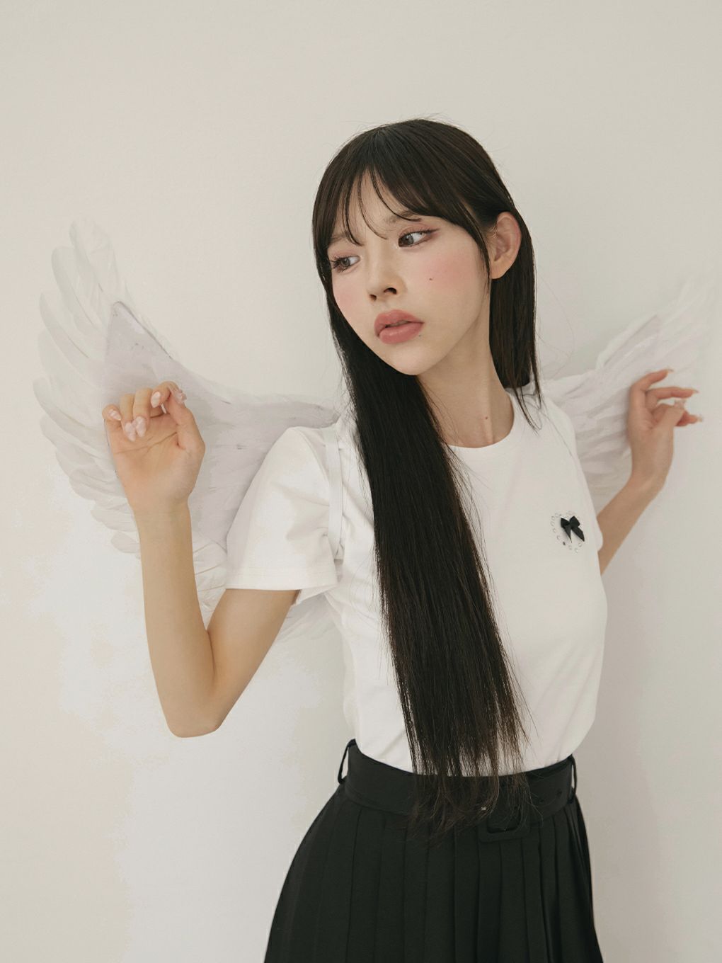 【BUBBLES】ビジューリボンミニTEE