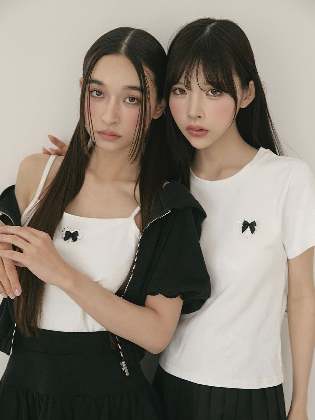 【BUBBLES】ビジューリボンミニTEE