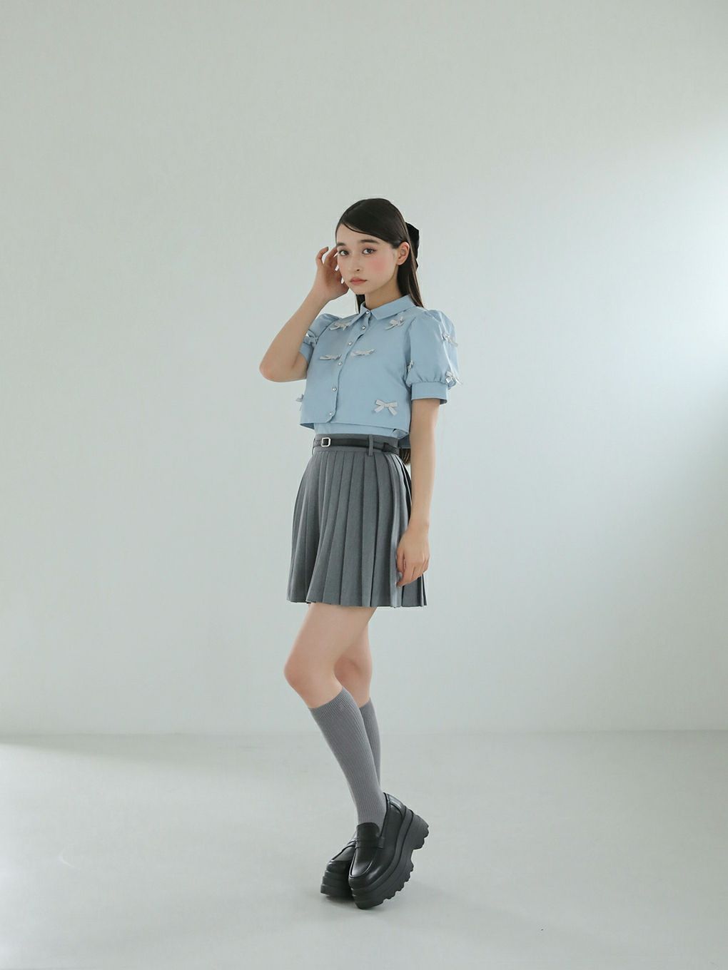 【BUBBLES】ミニリボンブラウス