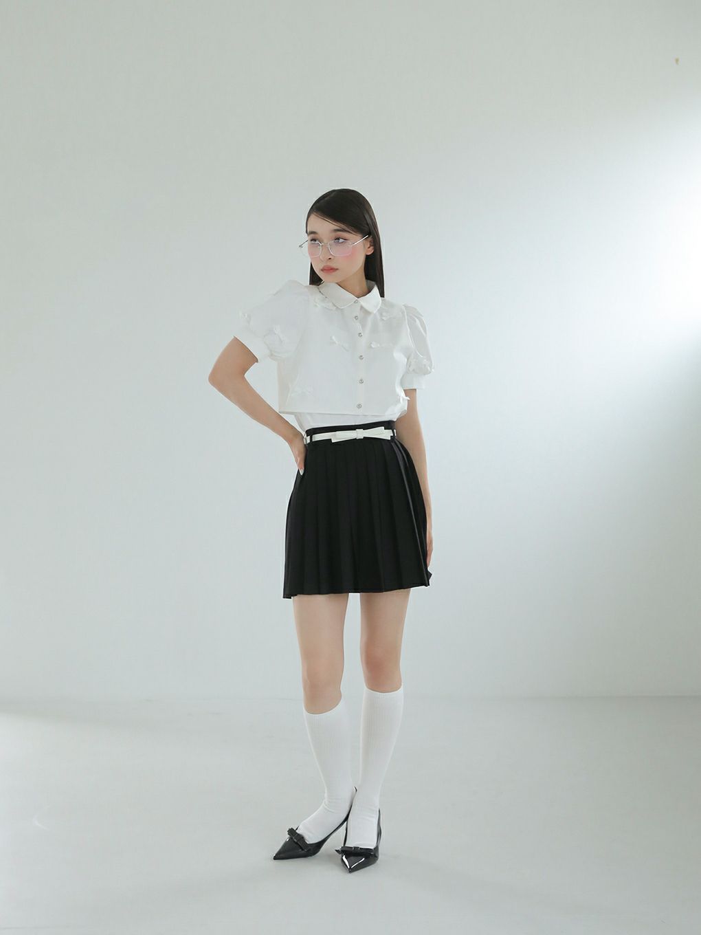 【BUBBLES】ミニリボンブラウス