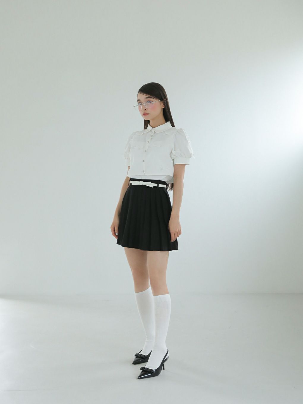 【BUBBLES】ミニリボンブラウス