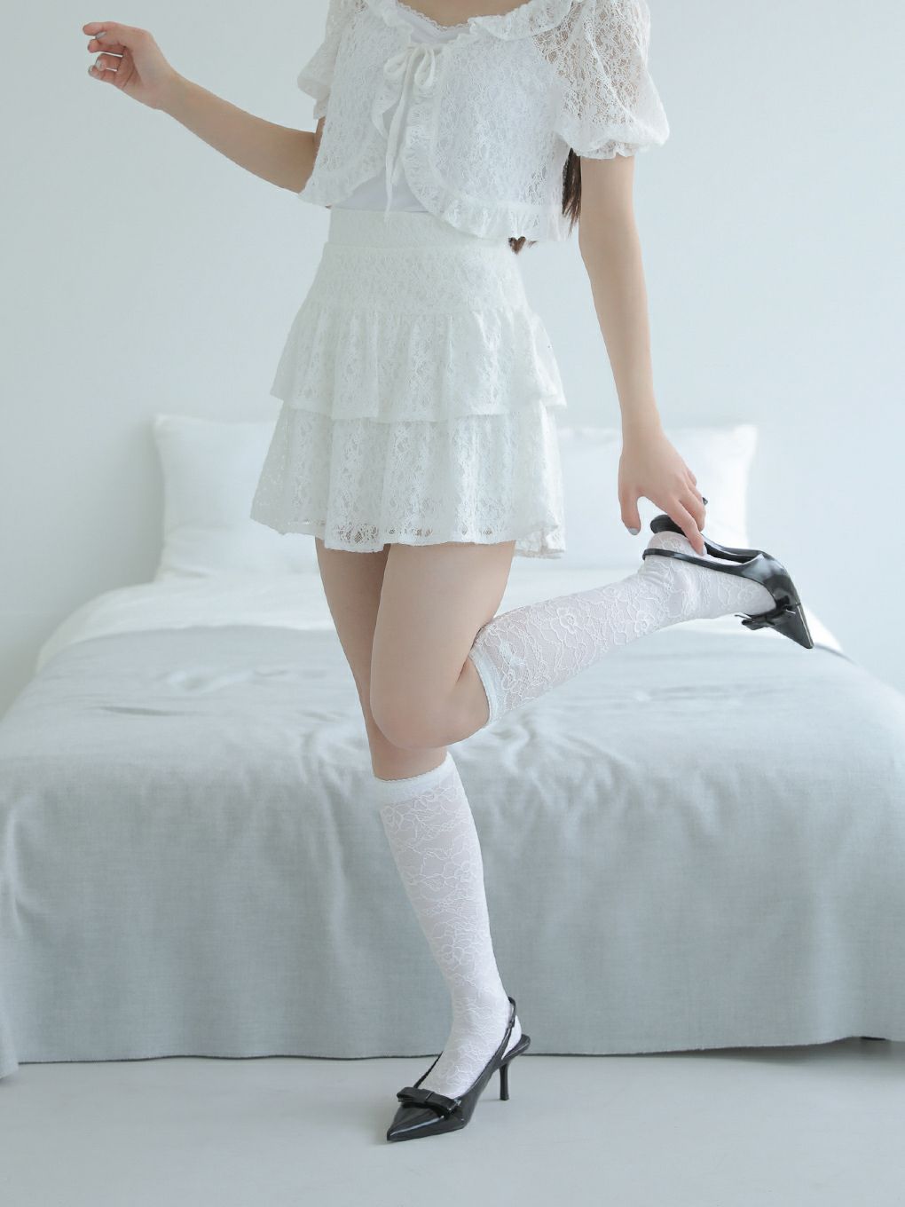 【BUBBLES】レースティアードスカパン