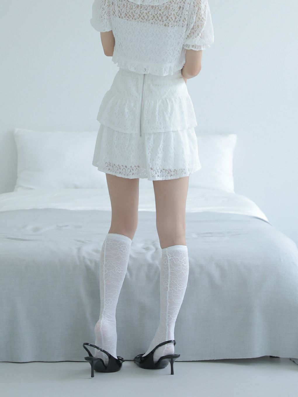 【BUBBLES】レースティアードスカパン