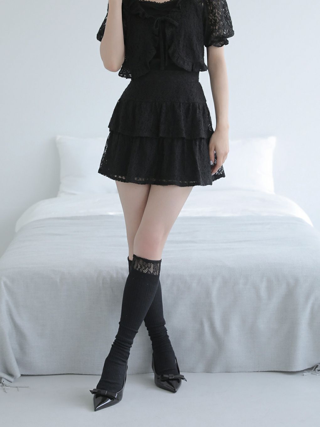 【BUBBLES】レースティアードスカパン