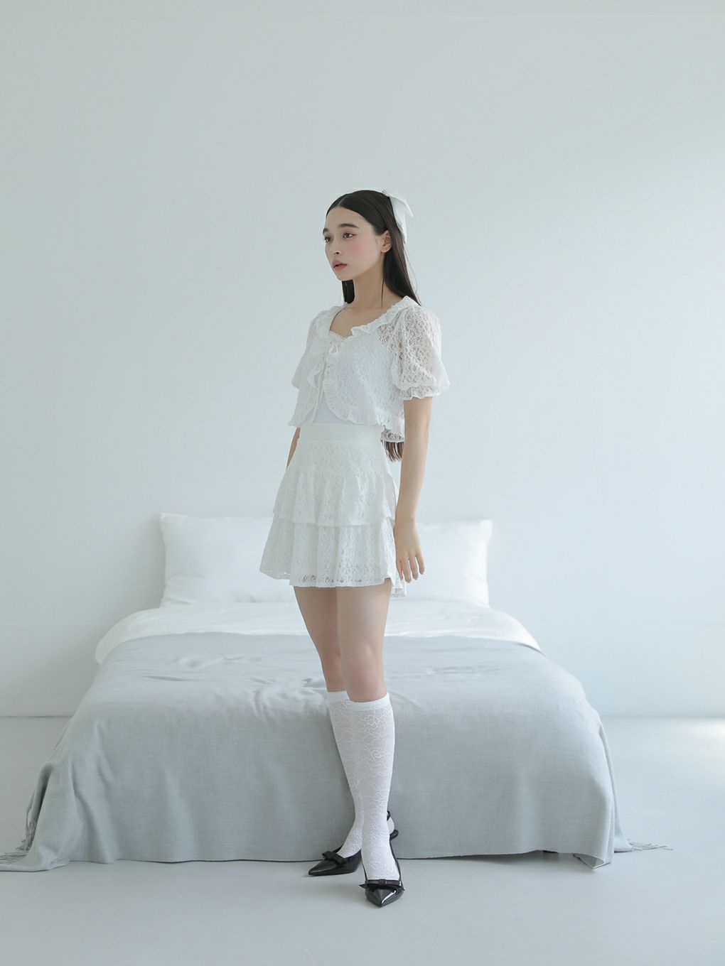 【BUBBLES】レースティアードスカパン