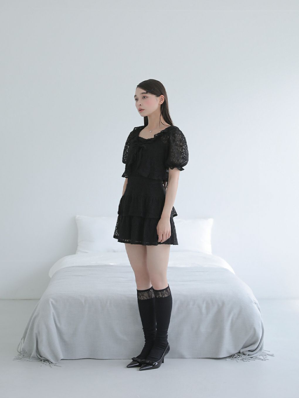 【BUBBLES】レースティアードスカパン