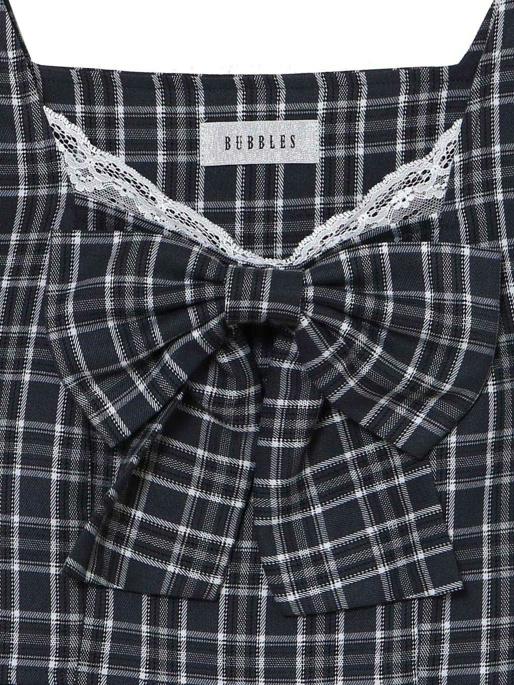 【BUBBLES】スクエアリボンブラウス