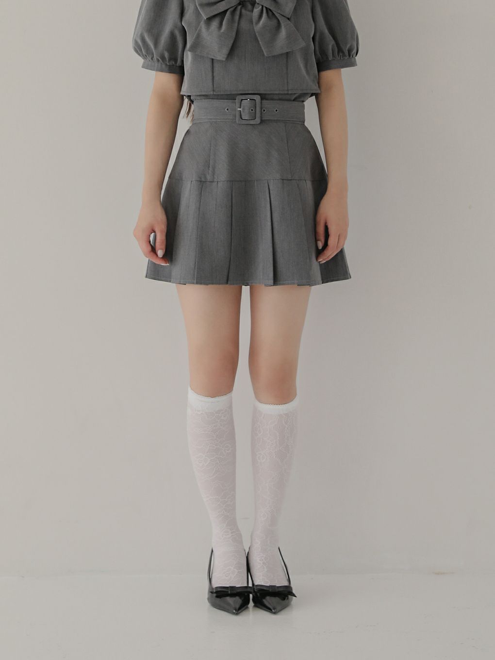 【BUBBLES】ハーフプリーツスカパン