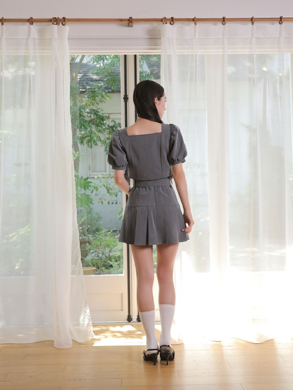 【BUBBLES】ハーフプリーツスカパン