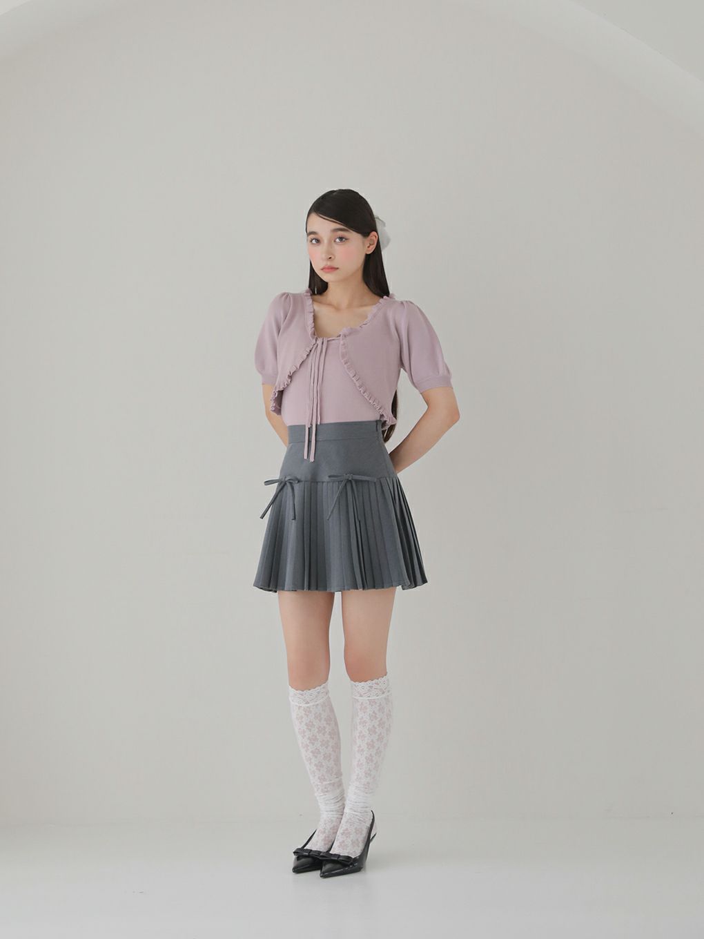 【BUBBLES】リボンカーデアンサンブル