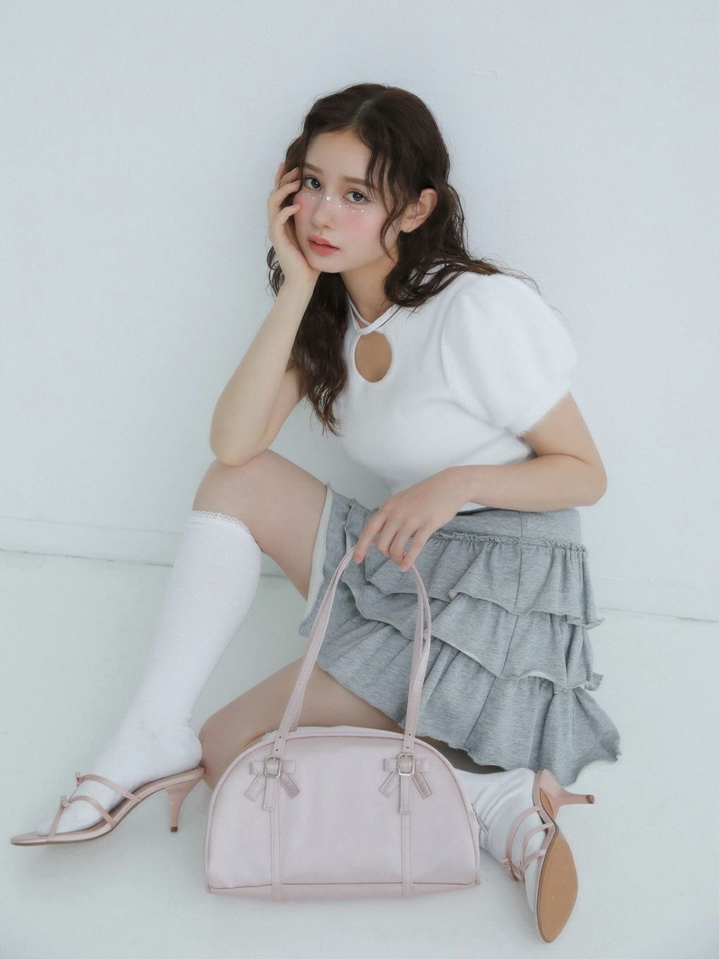 【BUBBLES】ミニリボンサテンバッグ