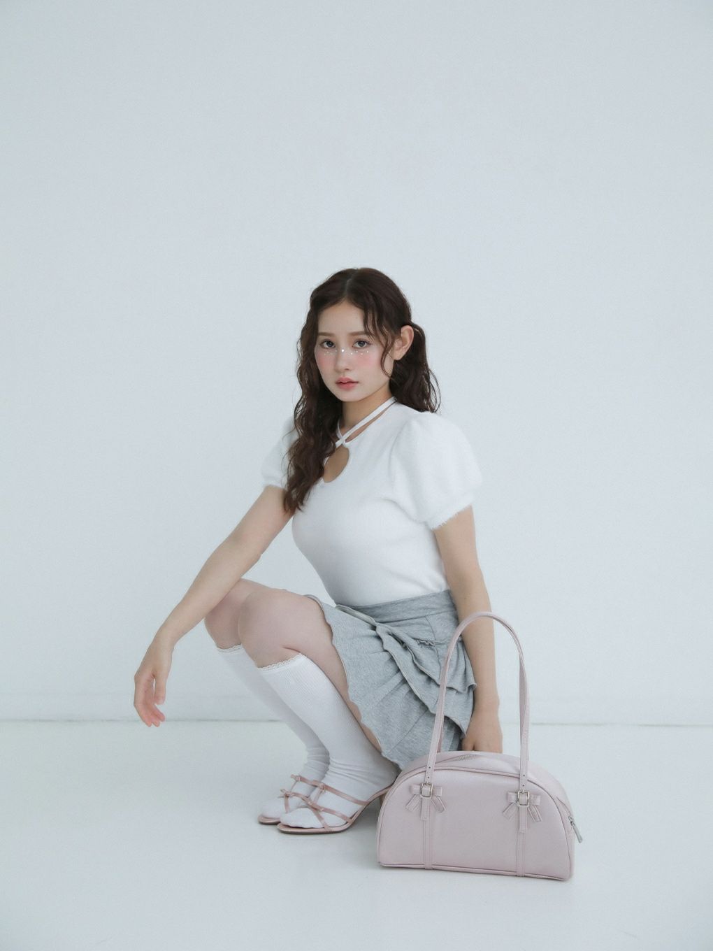 【BUBBLES】ミニリボンサテンバッグ