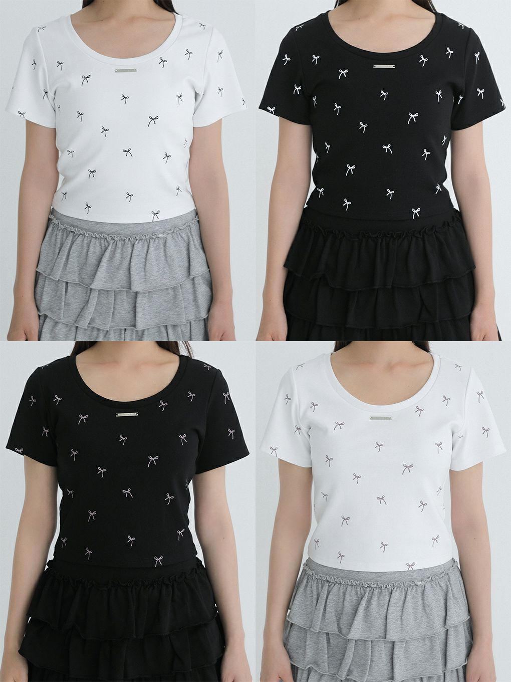 【BUBBLES】リボンパターンミニTEE