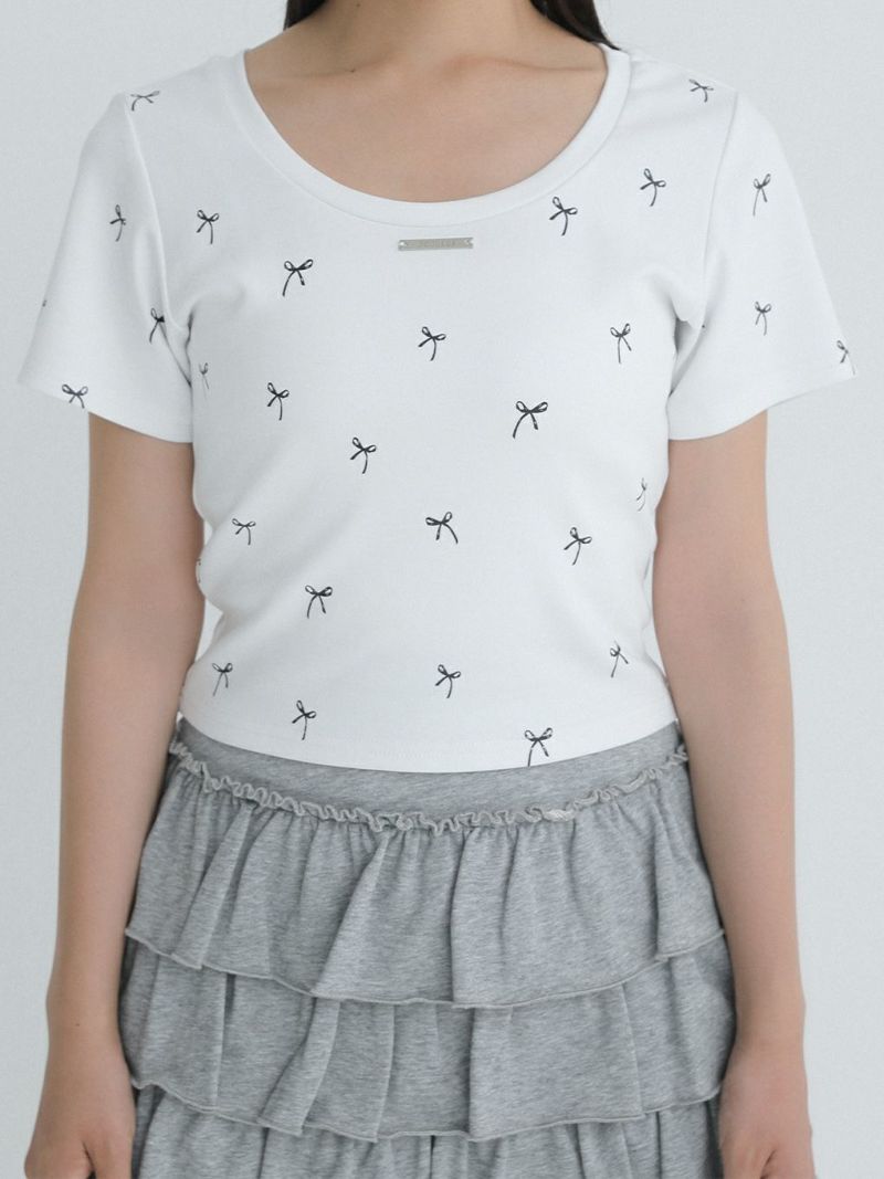 bubbles パターンリボントップス BUBBLES】リボンパターンミニTEE | sparkling mall online store