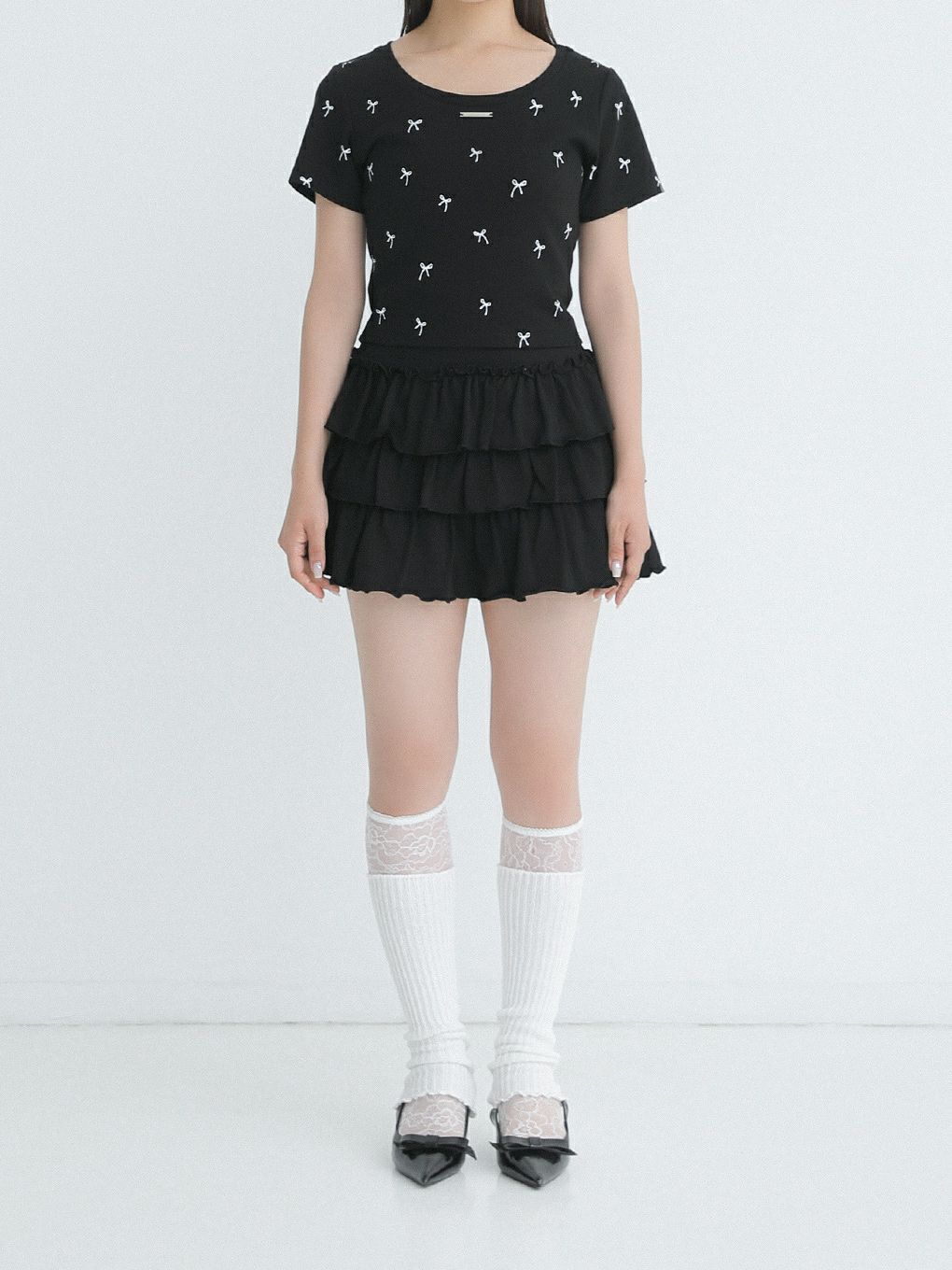 【BUBBLES】リボンパターンミニTEE