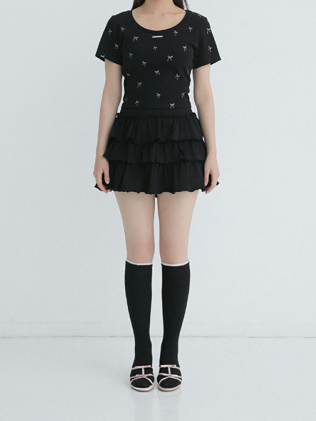 【BUBBLES】リボンパターンミニTEE