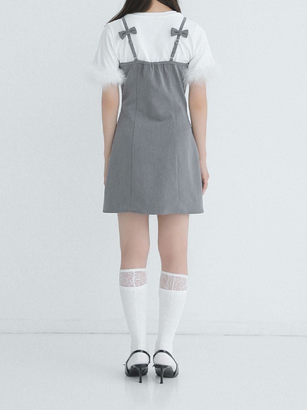 【BUBBLES】リボンショルダーワンピース