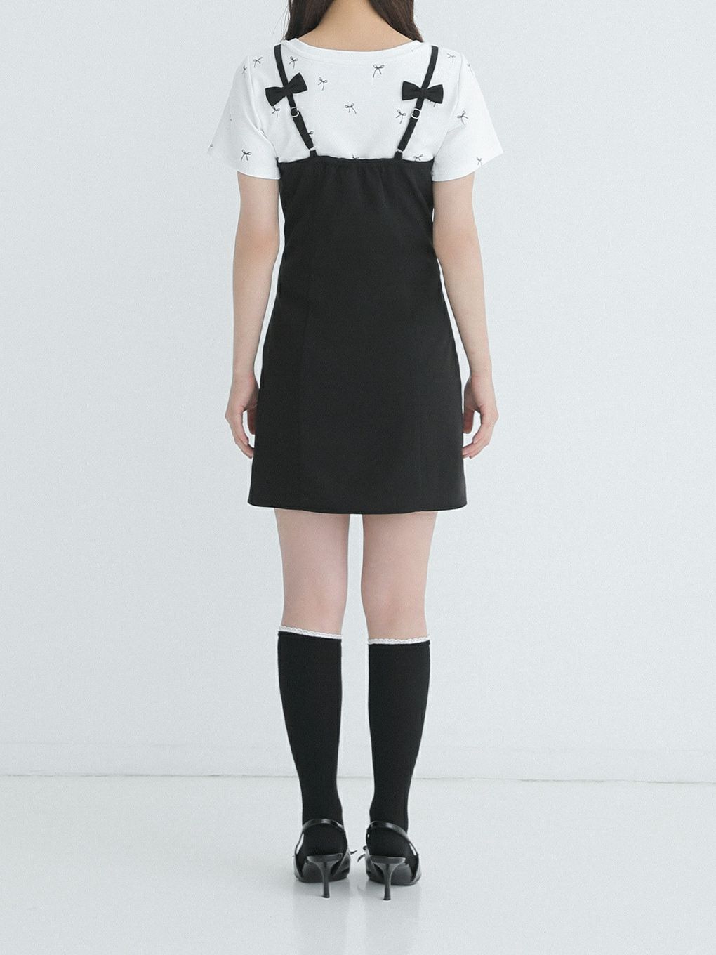 【BUBBLES】リボンショルダーワンピース