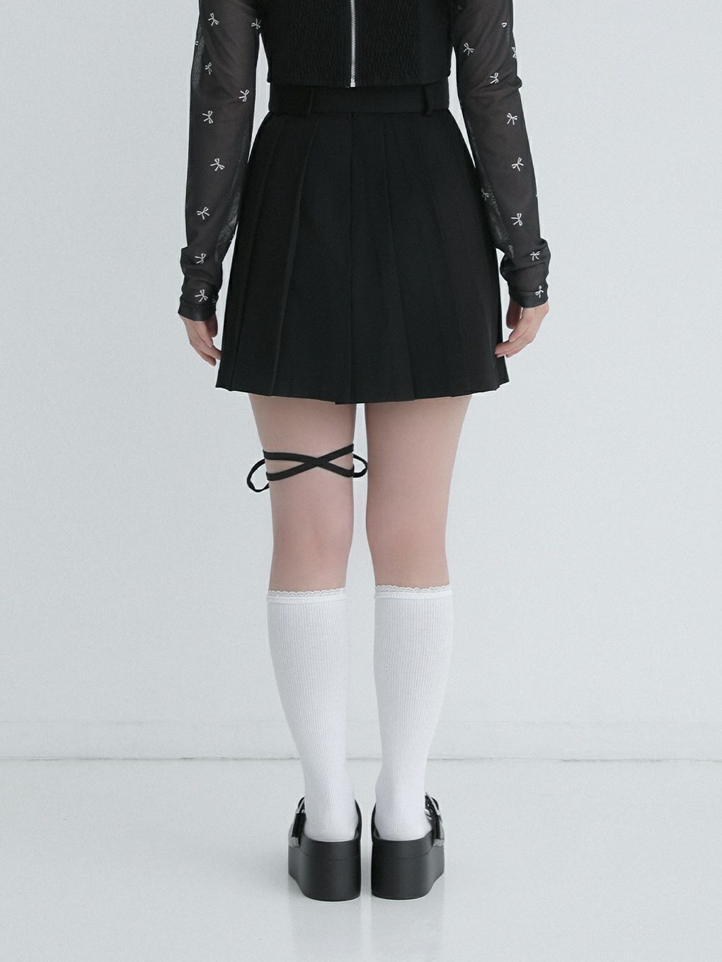 【BUBBLES】リボンプリーツスカパン