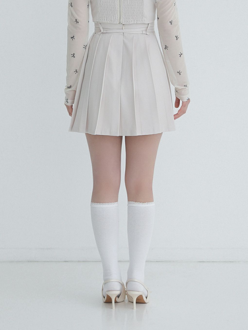 【BUBBLES】リボンプリーツスカパン