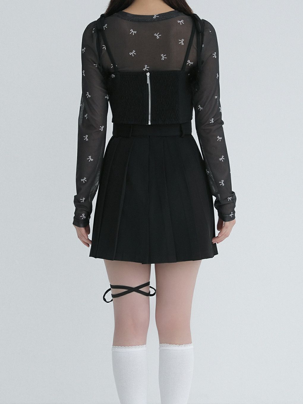 【BUBBLES】リボンプリーツスカパン