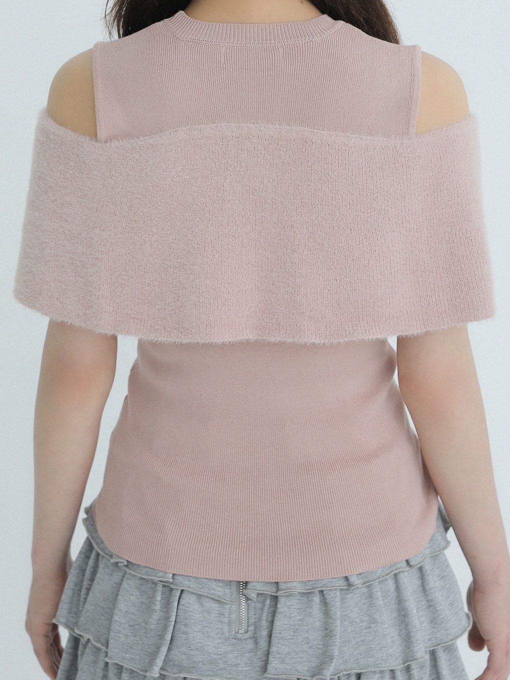 【BUBBLES】ポイントフェザーニットトップス