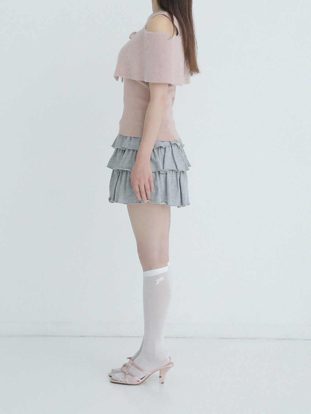 【BUBBLES】ポイントフェザーニットトップス