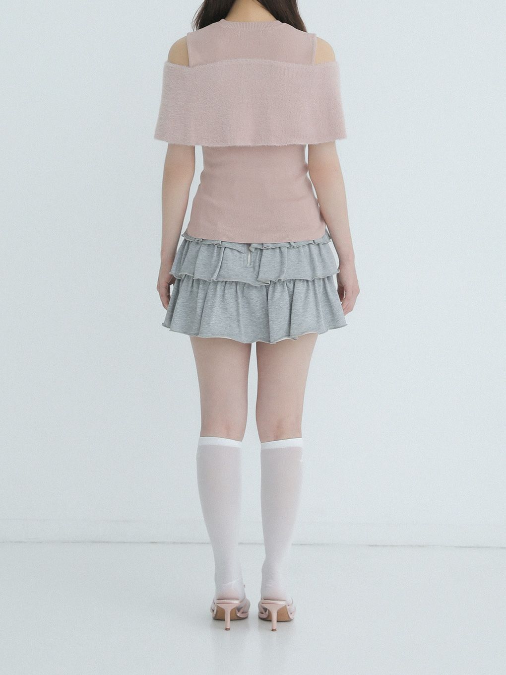 【BUBBLES】ポイントフェザーニットトップス