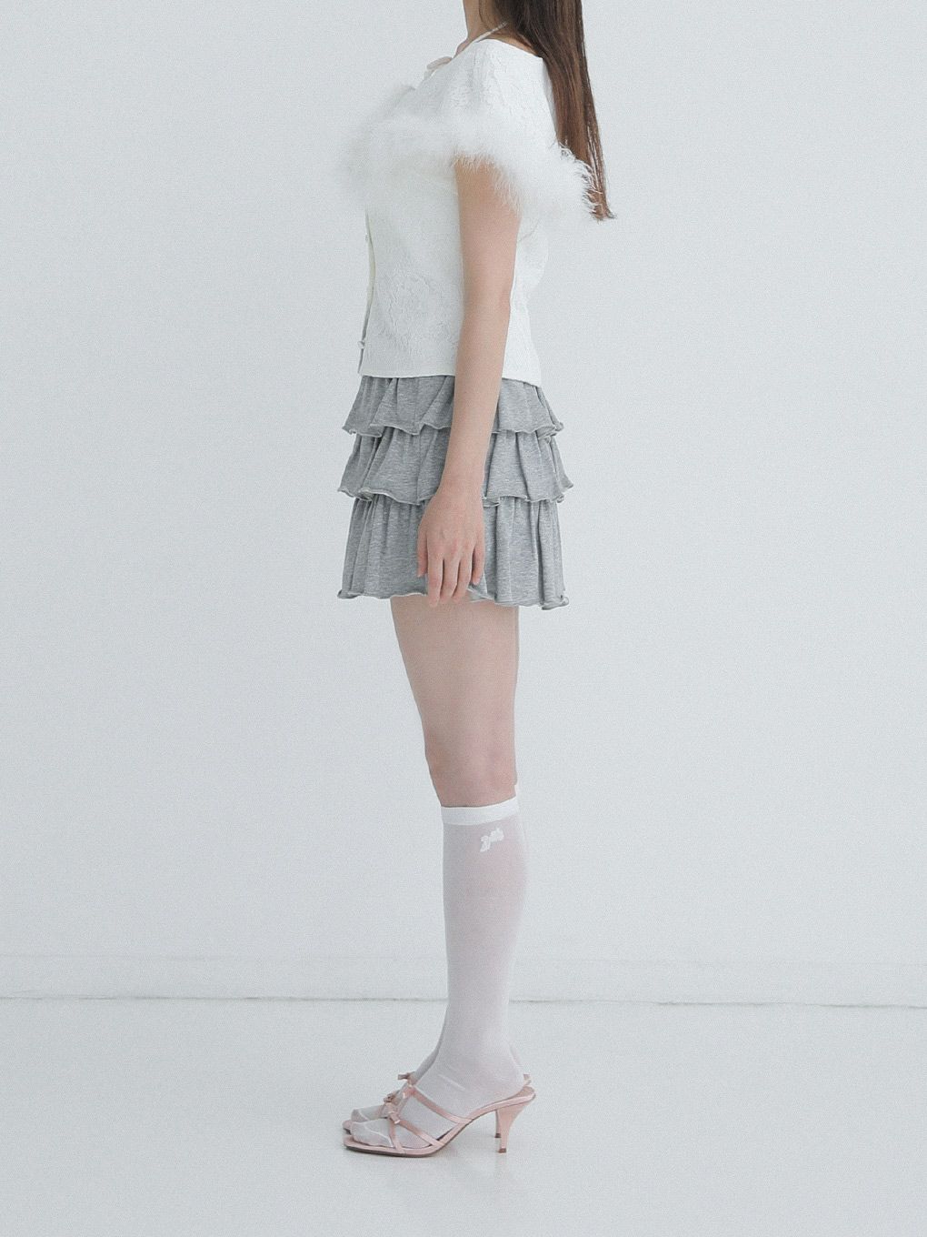 【BUBBLES】レースファーブラウス