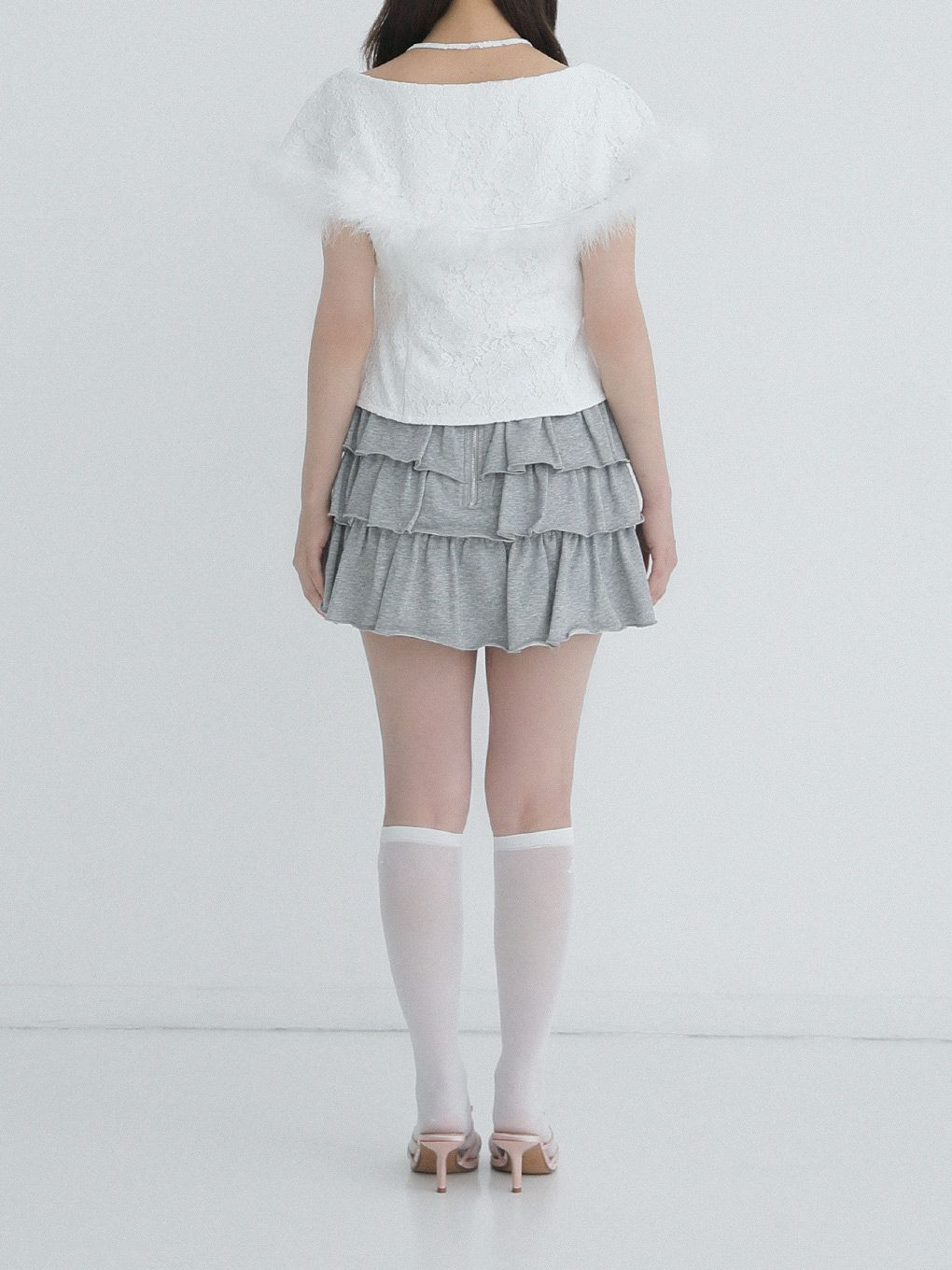 【BUBBLES】レースファーブラウス