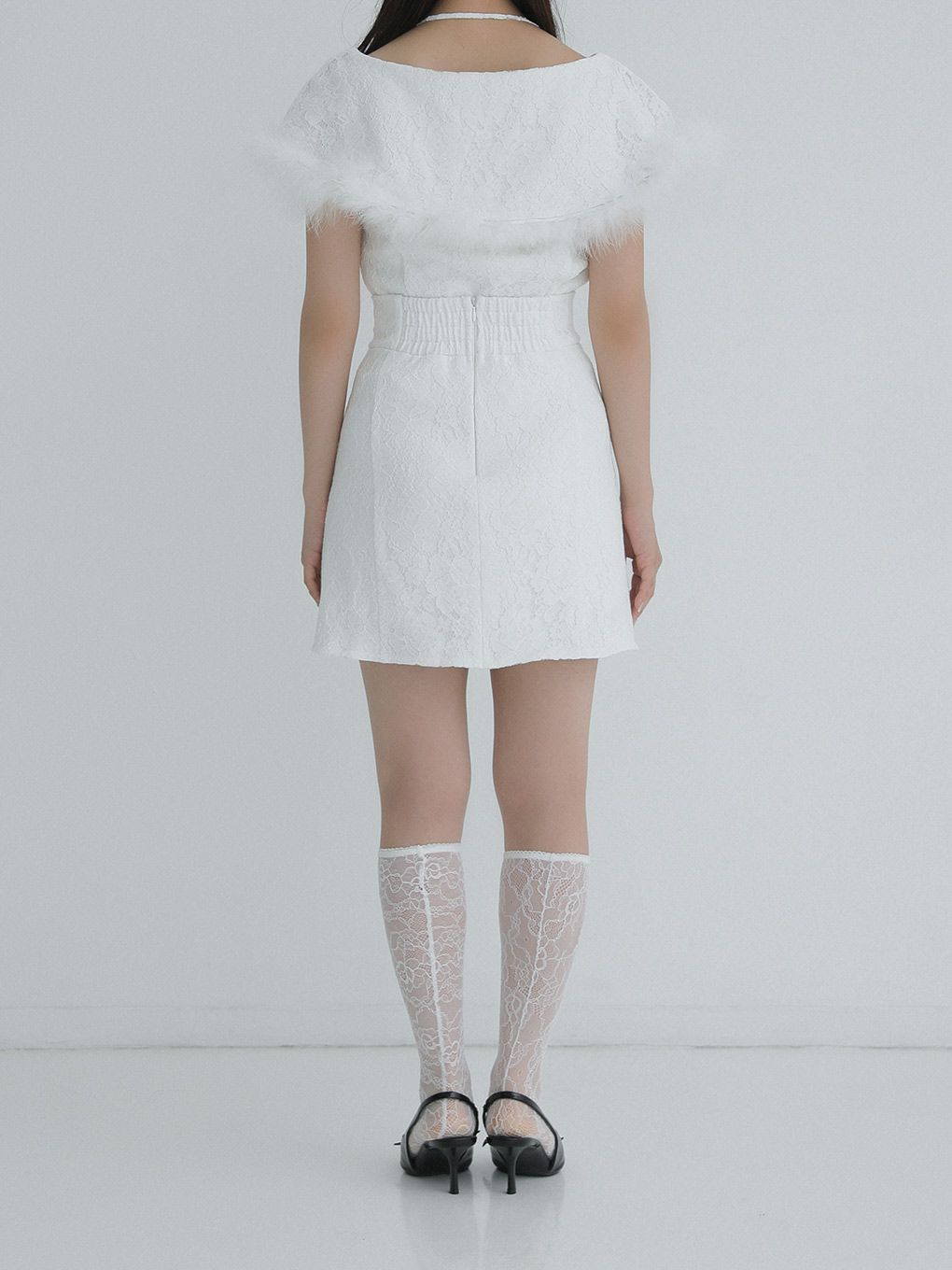 【BUBBLES】レースファーブラウス