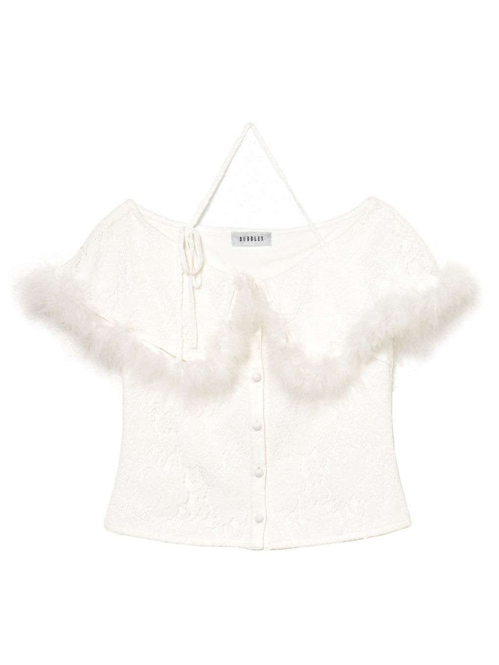 【BUBBLES】レースファーブラウス