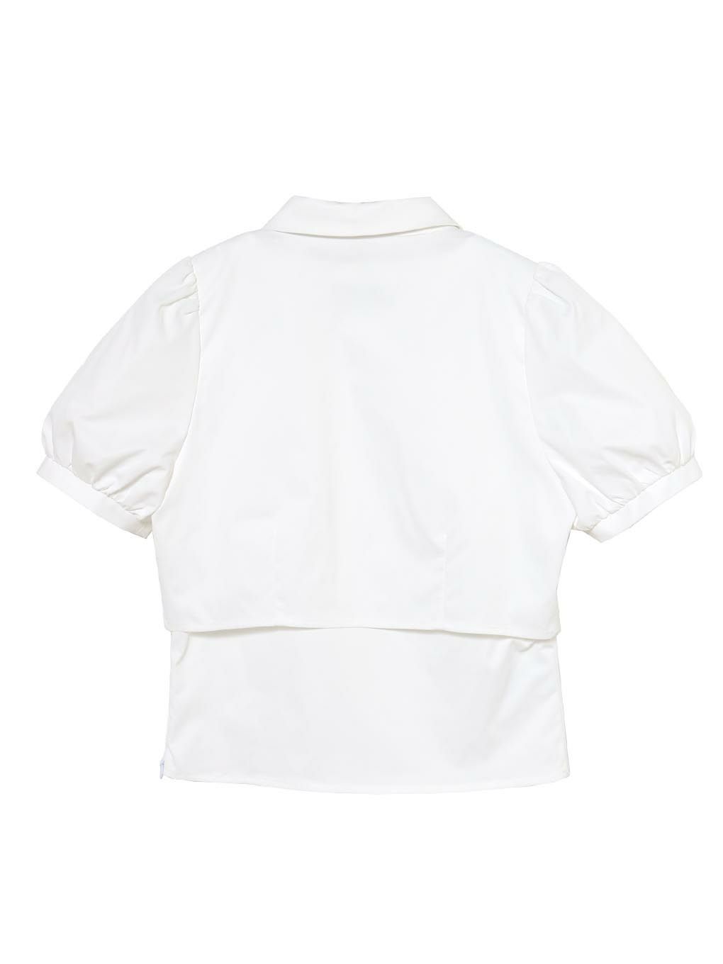 【BUBBLES】クロップドネクタイブラウス