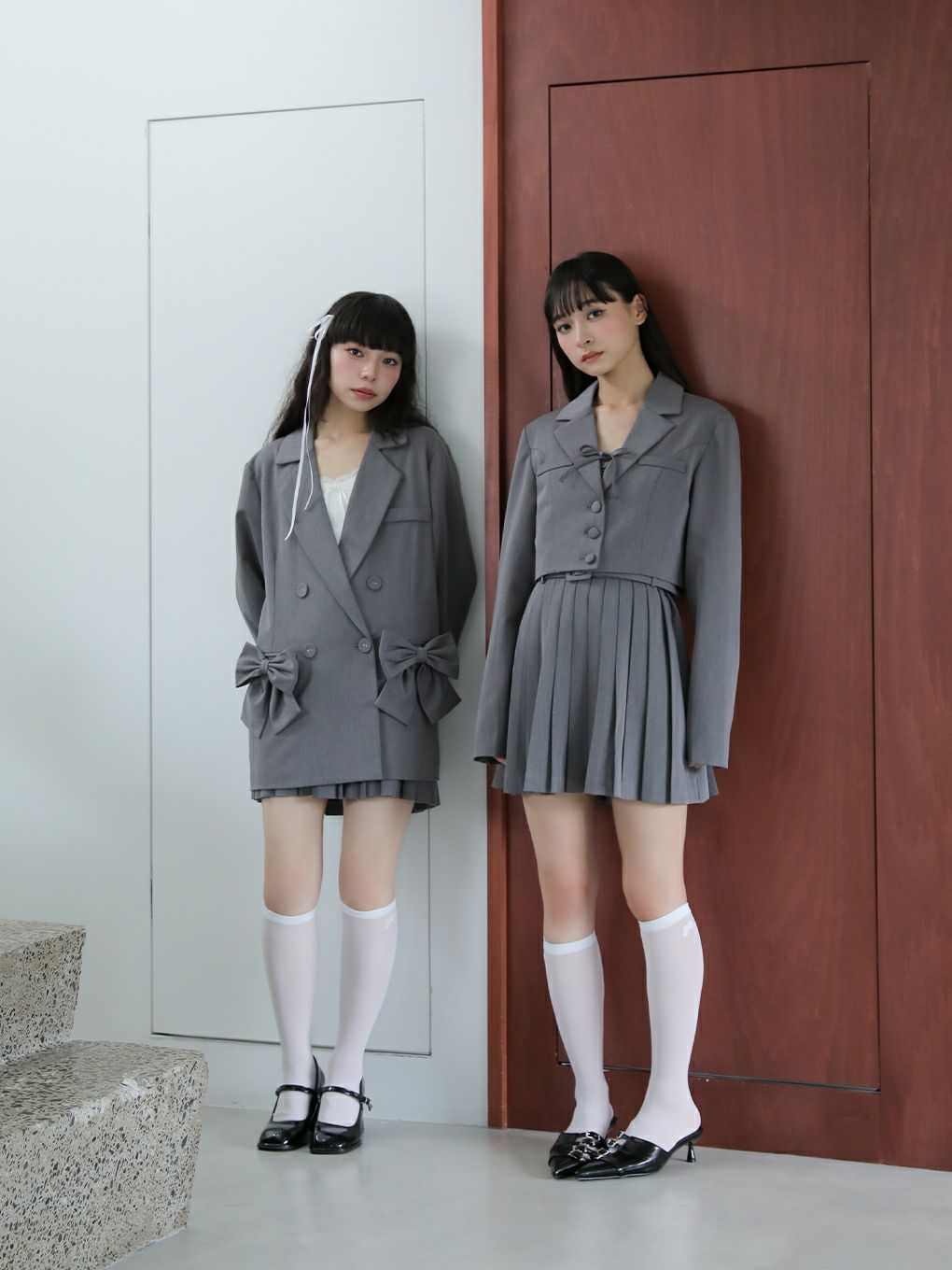 【BUBBLES】クロップドジャケットアンサンブル