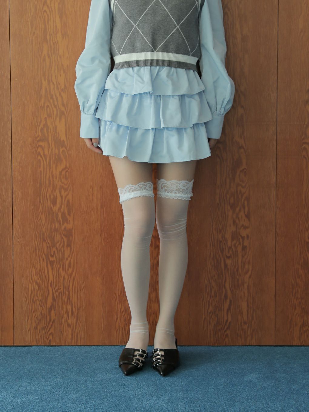 【BUBBLES】ギャザーフリルスカパン